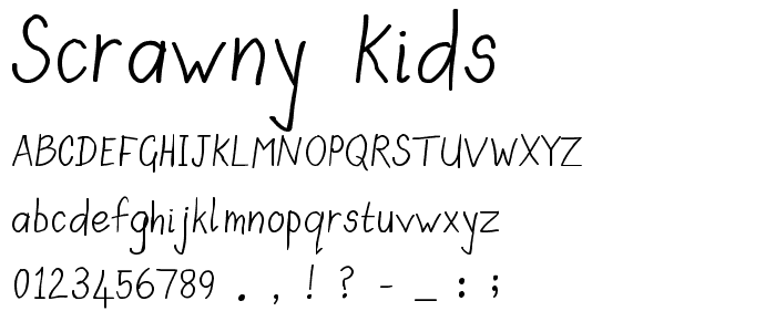 Scrawny Kids font
